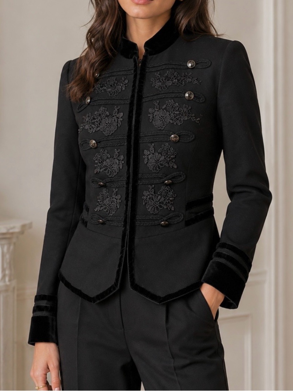 White House Black Market Military Blazer 10